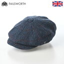 FAILSWORTH ハリスツイード キャスケット帽 秋 冬 帽子 メンズ レディース ハンチング キャップ CAP ウール 大きいサイズ メンズ帽子 英国ブラ...