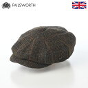 FAILSWORTH ハリスツイード キャスケット帽 秋 冬 帽子 メンズ レディース ハンチング キャップ CAP ウール 大きいサイズ メンズ帽子 英国ブラ...