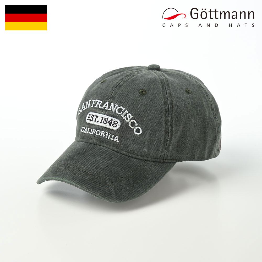 Gottmann コットンキャップ CAP 帽子 父の日 メンズ 春 夏 サイズ調整可 ベースボールキャップ 野球帽 シンプル カジュアル おしゃれ 普段使い レディース UVプロテクト 紫外線対策 ドイツブランド ゴットマン Carson Cotton（カーソンコットン） G2904805 グリーン