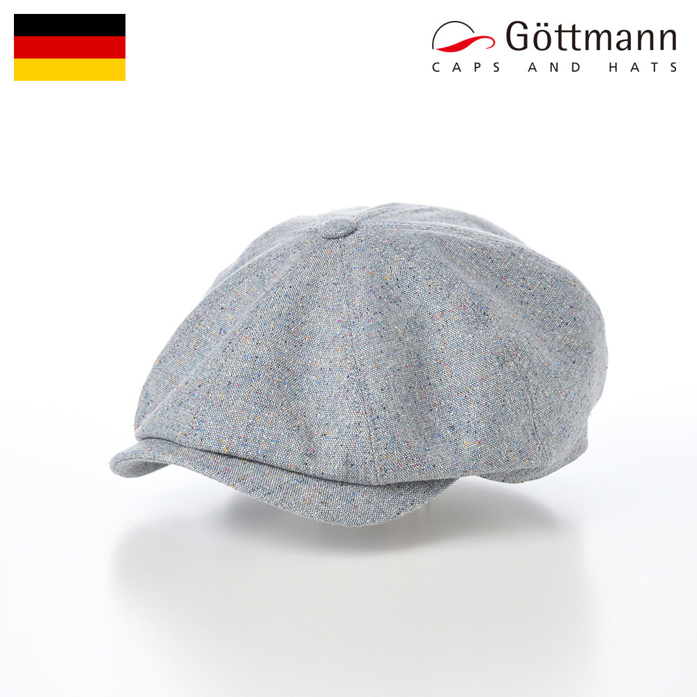 Gottmann 帽子 父の日 キャスケット帽 シルク100％ メンズ レディース 春 夏 キャップ CAP 大きいサイズ ハンチング帽 シンプル カジュアル おしゃれ UV ドイツブランド ゴットマン Princeton Silk Mix（プリンストン シルク ミックス） G2790539 グレー