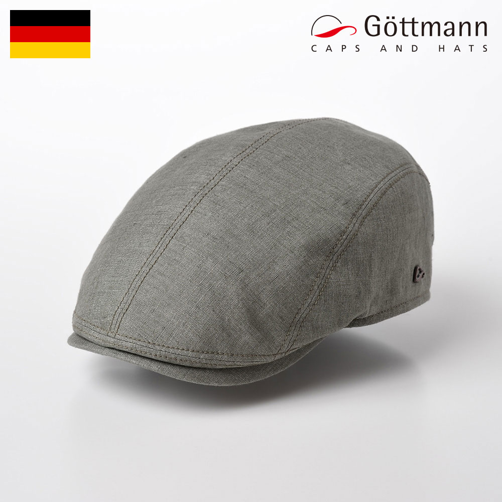 【父の日特別価格】Gottmann ハンチング帽 帽子 父の日 キャップ CAP 鳥打帽 メンズ レディース 春 夏 カジュアル おしゃれ 普段使い ファッション小物 UV対策 熱中症 日除け ブランド ドイツ ゴットマン Jackson Linen（ジャクソン リネン） G2638100 カーキ