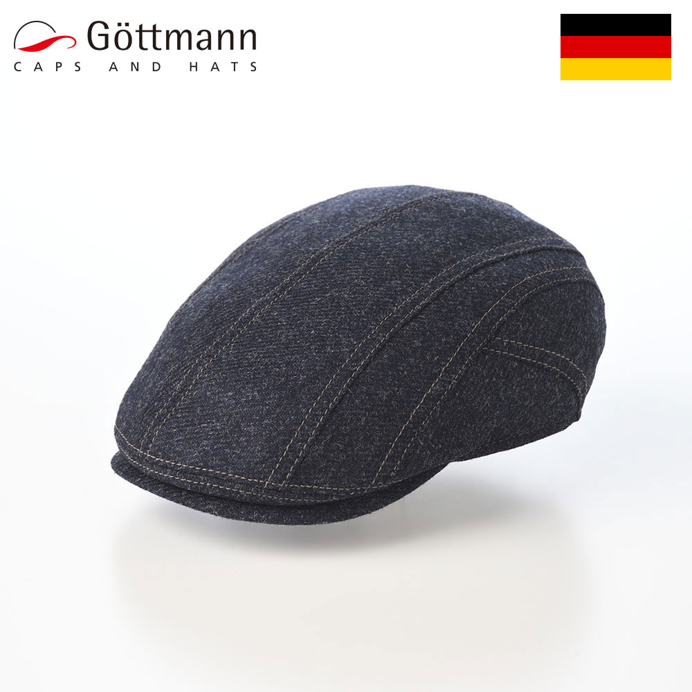 Rakuten - Gottmann ハンチング帽 帽子 キャップ CAP メンズ レディース 秋 冬 大きいサイズ カジュアル おしゃれ 普段使い ファッション小物 ブランド ドイツ ゴットマン Baltimore Wool（ボルティモア ウール） G2870530 ネイビー 父の日ギフト 2026