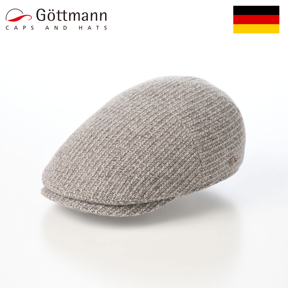 Rakuten - Gottmann ハンチング帽 帽子 キャップ CAP 鳥打帽 メンズ レディース 秋 冬 大きいサイズ カジュアル おしゃれ ファッション小物 ブランド ドイツ ゴットマン Haywood Stripe（ヘイウッド ストライプ） G2862713 グレーベージュ 父の日ギフト 2026