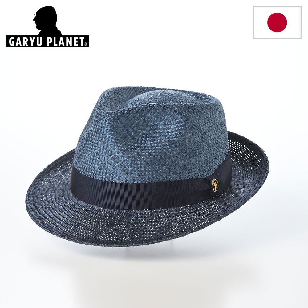 乐天商城 - GARYU PLANET ストローハット 中折れハット メンズ Classic Bicolor Kenma Hat（クラシック バイカラー ケンマハット）869 ブルー