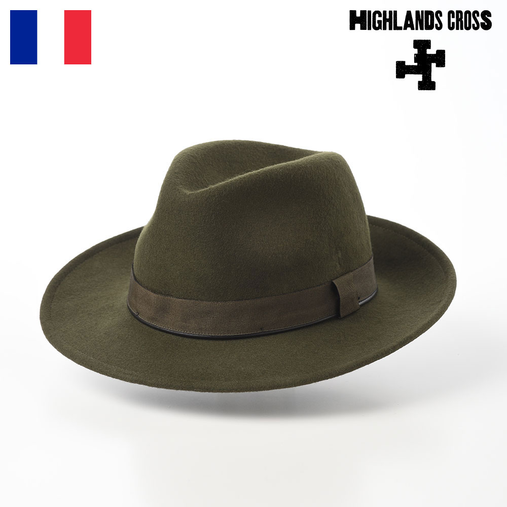 HIGHLANDS CROSS（ハイランドクロス） Malcolm Wool Hat 009（マルコム ウールハット） オリーブ 父の日 ギフト プレゼント 贈り物