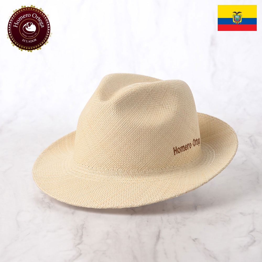 HomeroOrtega パナマ帽 帽子 メンズ 春 夏 パナマハット 紳士帽子 エクアドルブランド カジュアル シンプル リゾート ギフト 送料無料 オメロオ...