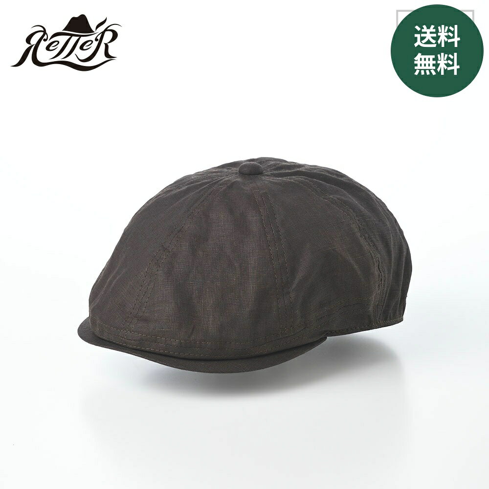 仕様 カラー：ブラウン ブランド：RETTER（レッター）／日本 素材：麻100％ 裏地：メッシュ つばの広さ：約5.5cm 重さ：約70g スベリ絞りアジャスターあり 　　　　※サイズを1〜1.5cm小さくできます 日本製 キャスケット 着用シーズン：通年 ■ サイズの目安 メーカー表記　M:58cm、L:60cm、LL:62cm 実寸サイズ：ほぼ表記どおり ■ 取り扱いのご注意 生地に小さな糸玉や不揃いな箇所が見られる場合がありますが、不良ではございません。予めご了承ください。 兵庫県相生から、こだわりの素材を用いた斬新な帽子を制作・発信 RETTER（レッター）は、日本の帽子ブランドであり、兵庫県相生市（あいおいし）にある帽子専門メーカー・To.PI工房（トピー工房）が持つブランドの一つです。 創業者であり現代表取締役でもある金川吉宏氏の原点は、祖父の代から生業としてきた帽子屋に見ることができます。 こうした環境下で生まれ育った金川氏は、幼い頃から帽子に慣れ親しみ、製造技術を学んできました。 1994年にTo.PI工房（トピー工房）を創業してからは、想像力の追求・創造力の追求・社会への貢献を理念に、こだわりの素材を用いた斬新な帽子を数多く制作。また、コンセプトごとに帽子専門のオリジナルブランドを設立し、兵庫県・相生から全国に発信しています。 「郷愁を感じた物からの進化」がコンセプトの日本の帽子ブランド トピー工房が企画する代表的な帽子ブランドとしては、RETTER（レッター）とNol（ノル）があります。 そのうち、こちらでご紹介するRETTER（レッター）は、2007年よりスタート。「郷愁を感じた物からの進化」をコンセプトに、クラシックな帽子から、少し遊び心のあるギミックを施した帽子まで、幅広く商品展開しています。 Made in JAPAN （※）にこだわり、すべての帽子を日本の工場内で上質かつ丹念に生産。他人と差をつけたい時に力を発揮する、「大人の男スタイル」の帽子を提案しつづけています。 ※フェルト等の素材は海外から仕入れていますが、帽子への仕上げは全て日本の工場で施されています。