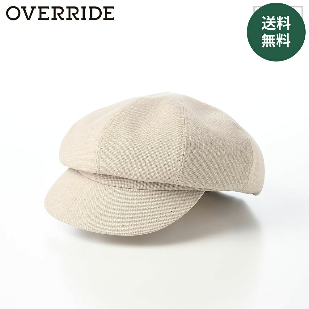 キャスケット メンズ レディース 通年 リネン風 通気性 軽量 OR LINEN LIKE CASQUETTE OVERRIDE オーバーライド ベージュ カジュアル ギフト プレゼント