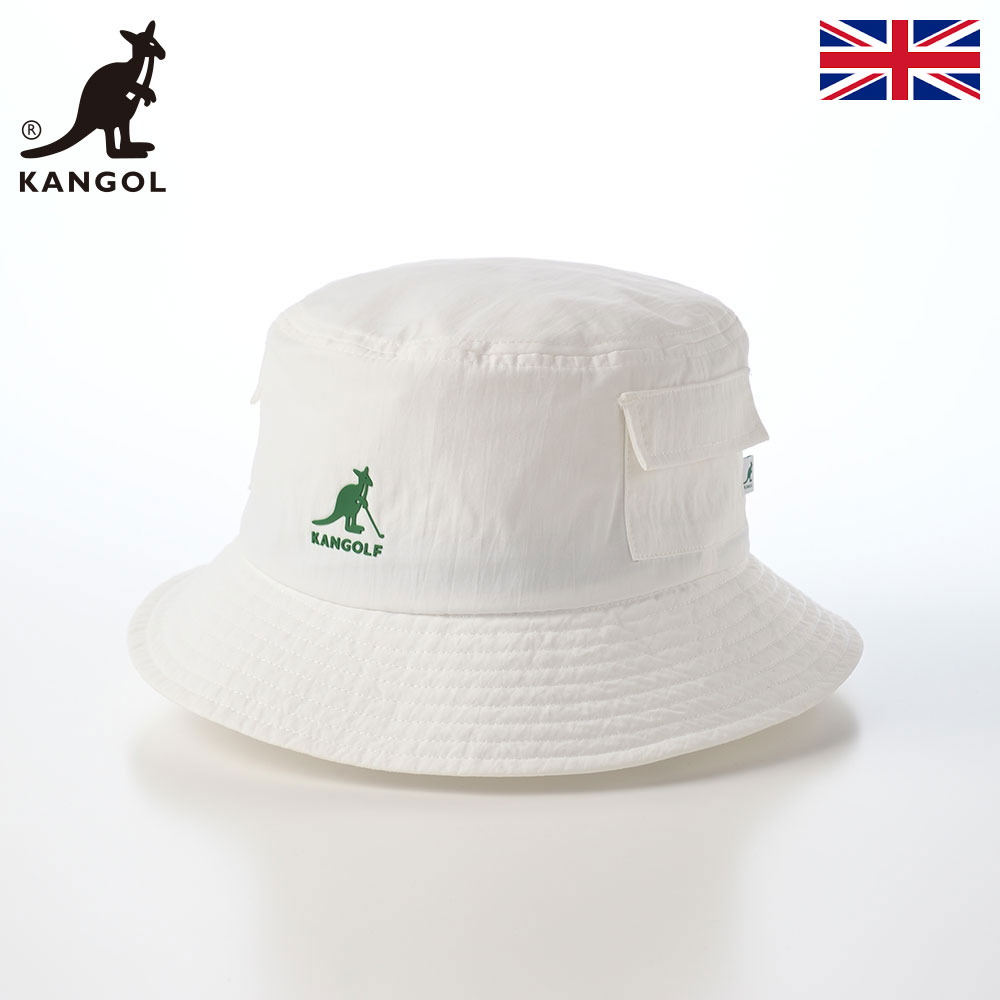 乐天商城 - KANGOL カンゴール 帽子 バケットハット cap メンズ レディース ユニセックス カジュアル スポーツ ブランド イギリス 英国 KANGOLF LAHINCH（カンゴルフ ラヒンチ） ホワイト 父の日ギフト