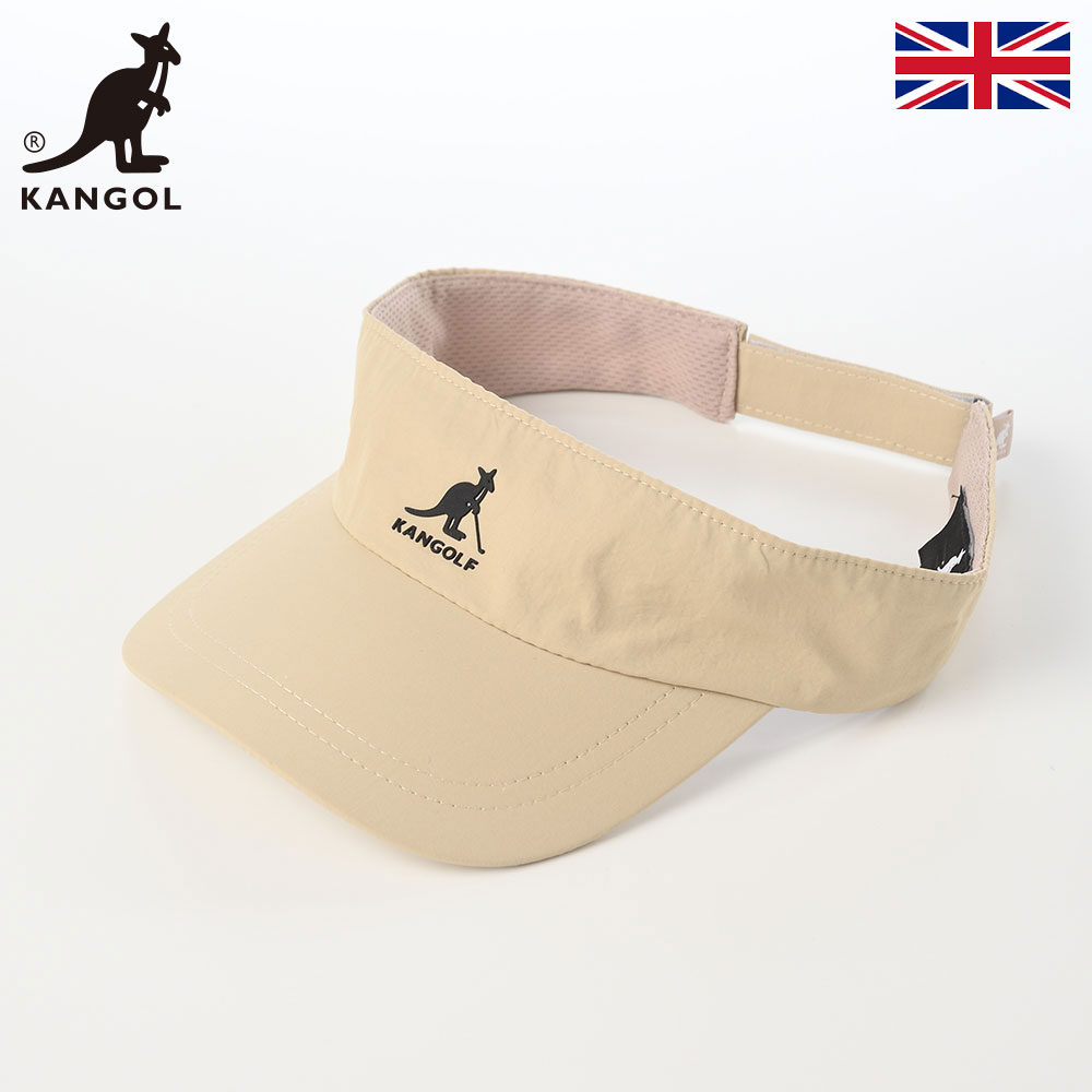 乐天商城 - KANGOL カンゴール 帽子 サンバイザー cap メンズ レディース ユニセックス カジュアル スポーツ ブランド イギリス 英国 KANGOLF SPORT VISOR（カンゴルフ スポーツ バイザー） ベージュ 父の日ギフト