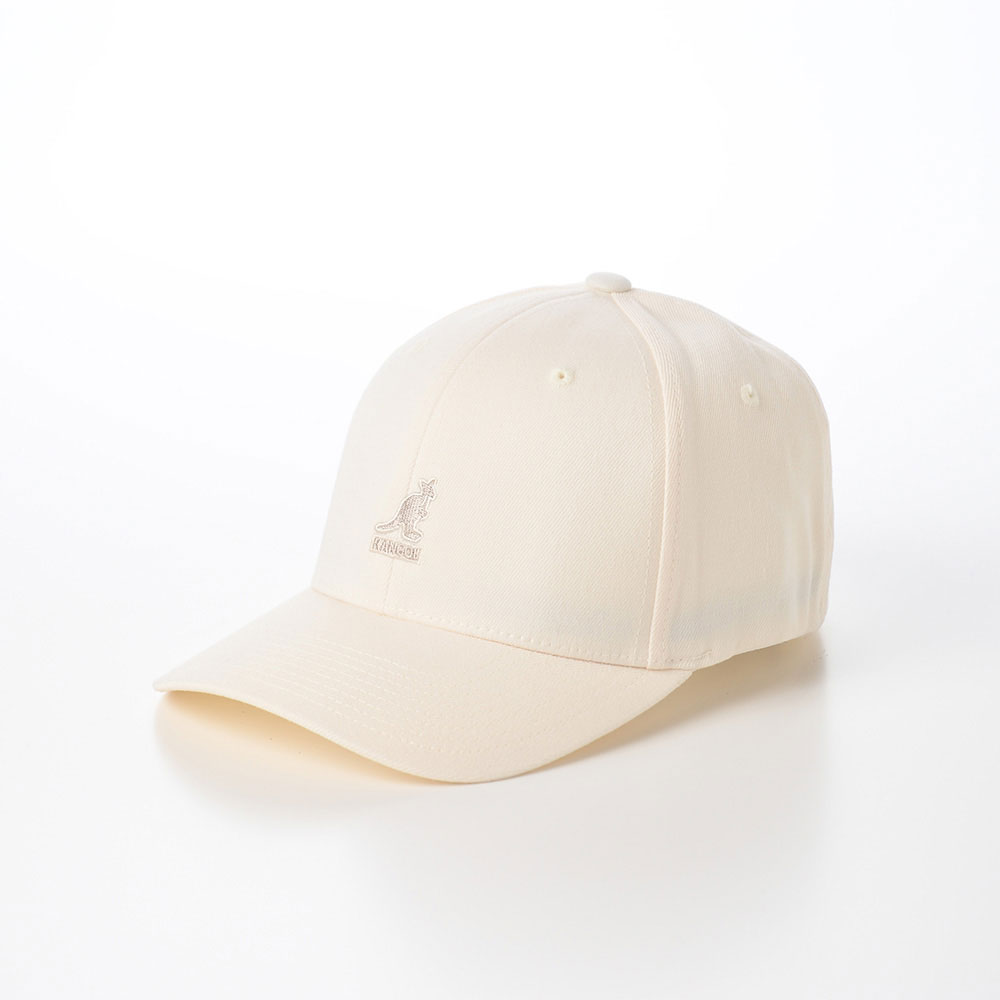 メンズハット・帽子専門店 時谷堂のKANGOL カンゴール 帽子 キャップ cap オールシーズン 春夏秋冬 メンズ レディース ユニセックス カジュアル スポーツ ブランド イギリス 英国 WOOL FLEXFIT BASEBALL(ウール フレックスフィット ベースボール) ホワイト 熱中症 暑さ対策 ギフト｜アングル2