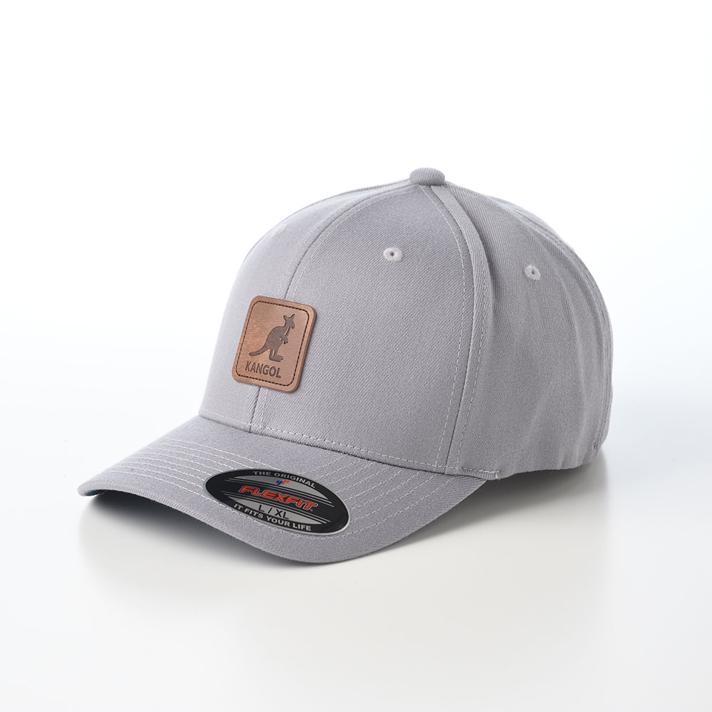 KANGOL カンゴール 帽子 キャップ cap オールシーズン 春夏秋冬 メンズ レディース ユニセックス カジュアル スポーツ ブランド イギリス 英国 LEATHER PATCH FLEXFIT BB（レザー パッチ フレックスフィット） シルバー