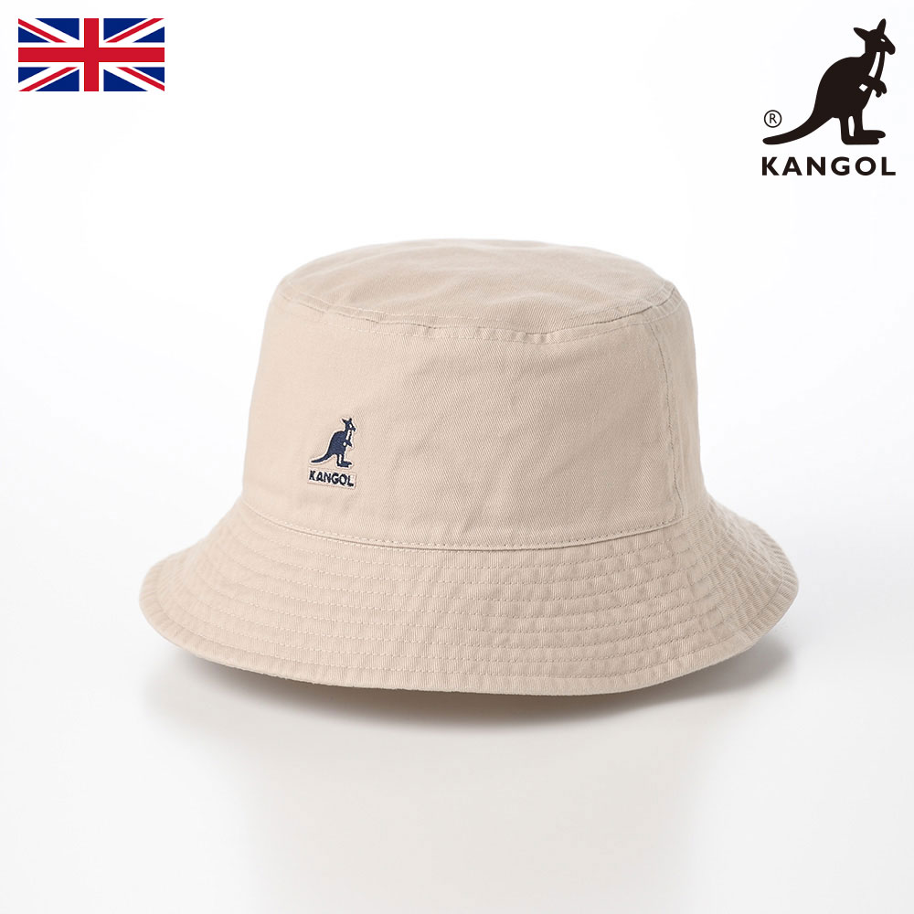 バケットハット サファリハット メンズ レディース ユニセックス 熱中症 暑さ対策 カジュアル KANGOL カンゴール WASHED BUCKET オールシーズン 春夏秋冬 ソフト帽 カーキ UV 紫外線対策 ギフト プレゼント