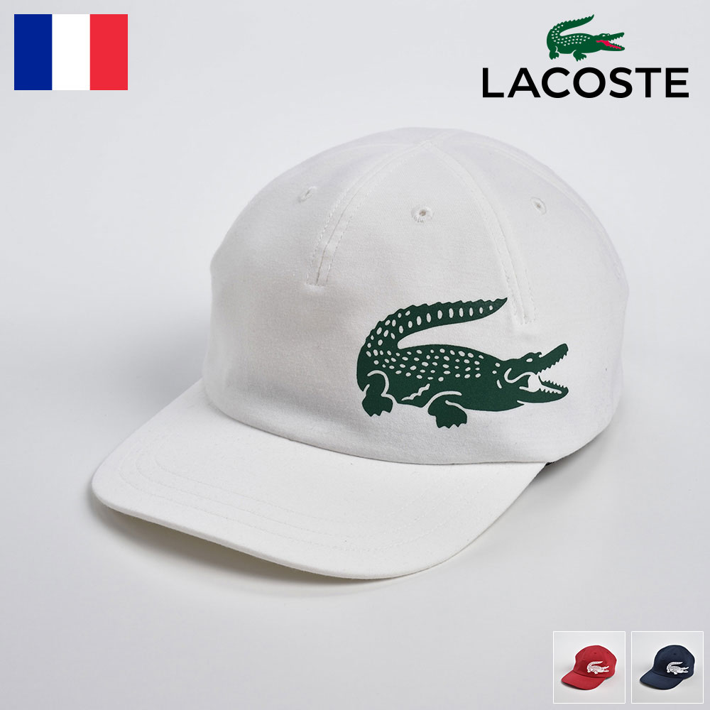 LACOSTE ラコステ ビッグロゴCAP キャップ 春夏帽子 メンズ レディース 吸湿速乾 メッシュ裏地 サイズ調整 カジュアル おしゃれ 可愛い ホワイト ネイビー レッド プレゼント 送料無料 父の日 あす楽 ビッグロゴキャップ L1143