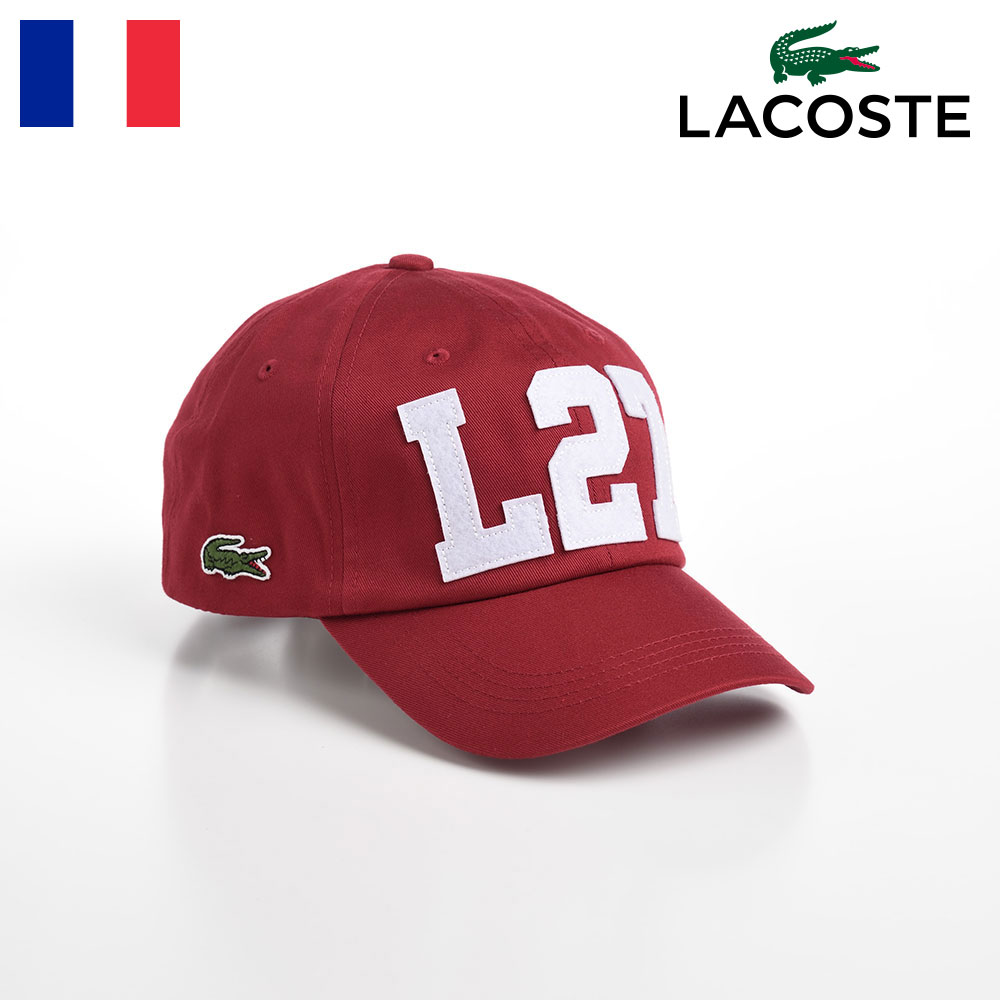 LACOSTE キャップ メンズ レディース 帽子 父の日 CAP オールシーズン カジュアル シンプル スポーティ ワニロゴ サイズ調整 ユニセックス ギフト プレゼント 送料無料 あす楽 ラコステ L27 COTTON CAP（L27 コットンキャップ） L1177 レッド