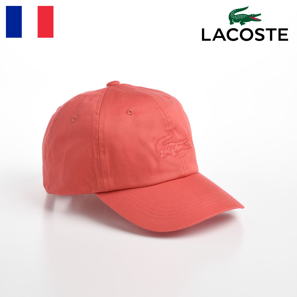 ラコステ LACOSTE キャップ メンズ レディース 帽子 父の日 CAP オールシーズン カジュアル シンプル ワニロゴ サイズ調整 ユニセックス ギフト プレゼント 送料無料 あす楽 ラコステ ONE TONE LOGO CAP（ワントーンロゴキャップ） L1180 オレンジ