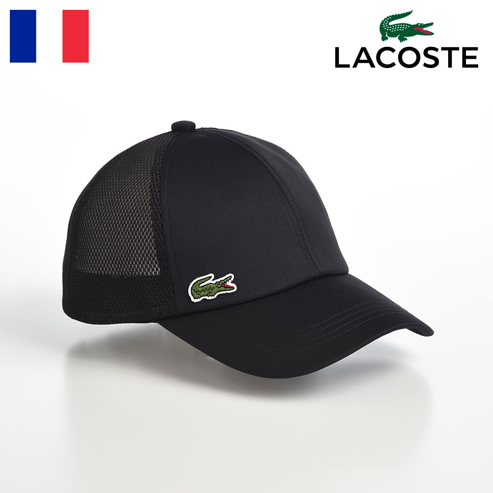 ラコステ LACOSTE ラコステ 帽子 父の日 キャップ 春 夏 メンズ レディース CAP カジュアル ワニロゴ フリーサイズ 普段使い スポーツ アウトドア 野球帽 ベースボールキャップ ユニセックス ONE POINT MESH CAP（ワンポイント メッシュキャップ） L1223 ブラック