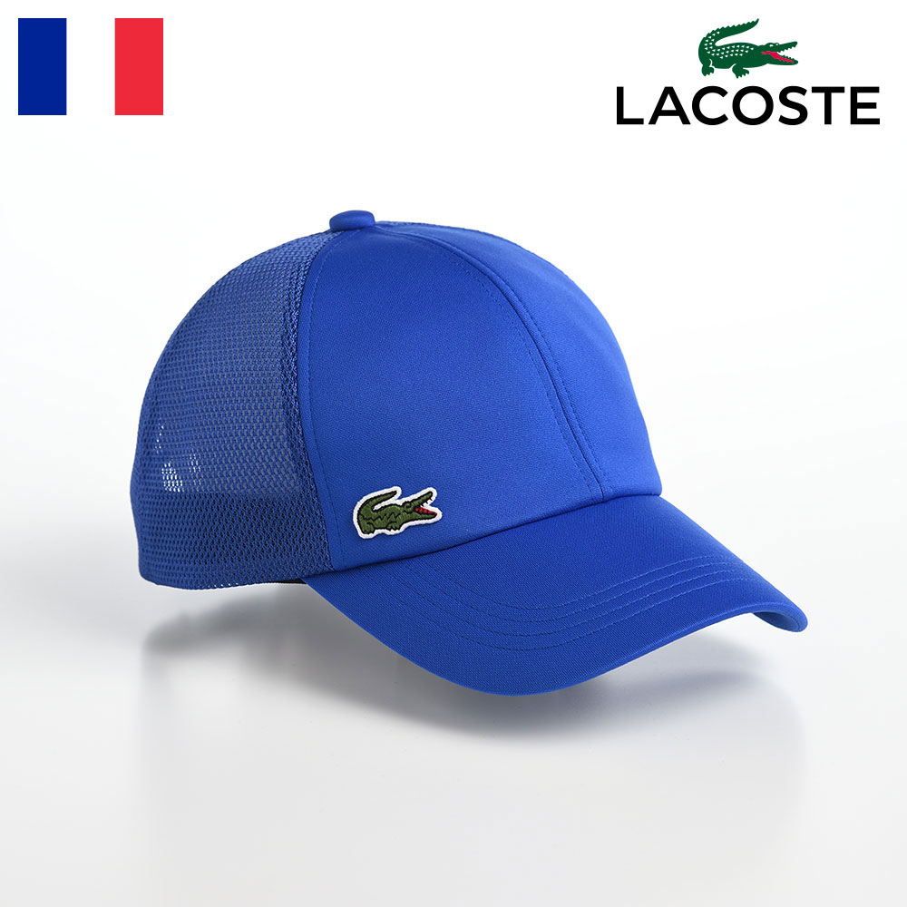 ラコステ LACOSTE ラコステ 帽子 キャップ 春 夏 メンズ レディース CAP カジュアル ワニロゴ フリーサイズ 普段使い スポーツ アウトドア 野球帽 ベースボールキャップ ユニセックス ONE POINT MESH CAP（ワンポイント メッシュキャップ） L1223 ブルー