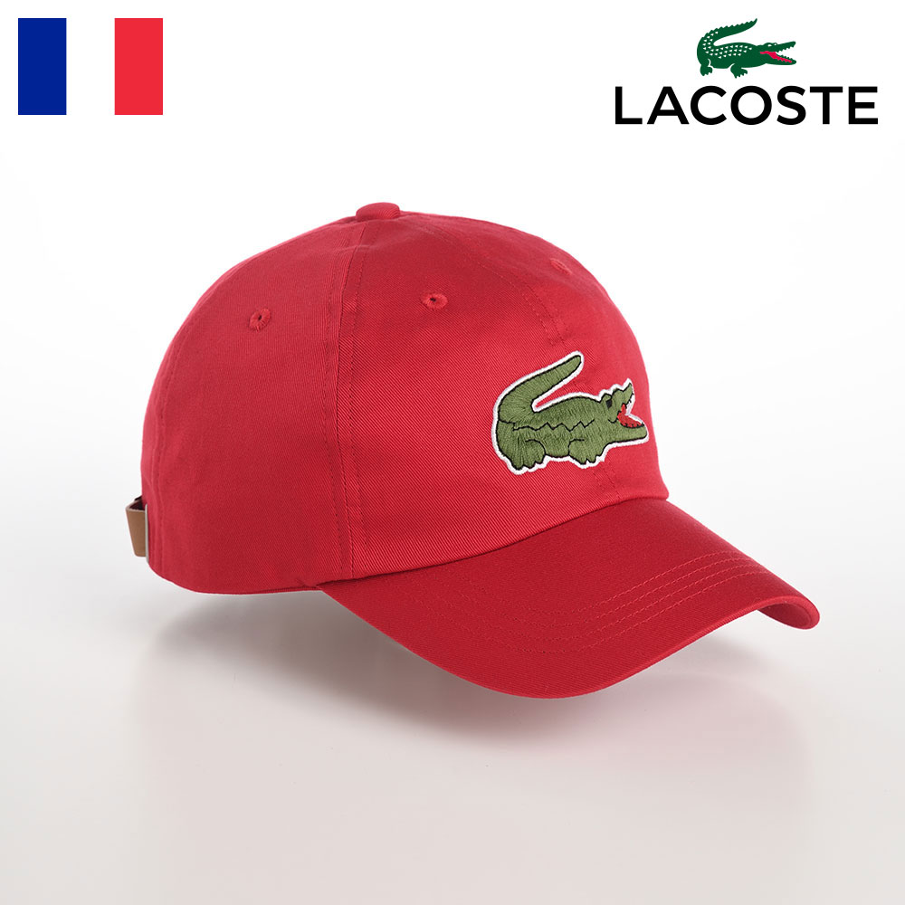 ラコステ LACOSTE ラコステ 帽子 父の日 ロゴキャップ CAP 春 夏 秋 冬 メンズ レディース ベースボールキャップ 野球帽 カジュアル シンプル ワニロゴ 普段使い スポーツ オールシーズン フランスブランド BIG LOGO CAP（ビッグロゴ キャップ） L1231 レッド