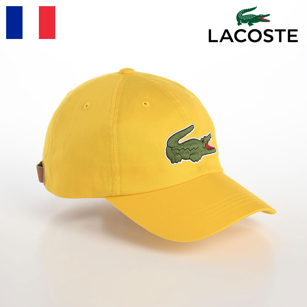 ラコステ LACOSTE ラコステ 帽子 ロゴキャップ CAP 春 夏 秋 冬 メンズ レディース ベースボールキャップ 野球帽 カジュアル シンプル ワニロゴ 普段使い スポーツ オールシーズン フランスブランド BIG LOGO CAP（ビッグロゴ キャップ） L1231 イエロー