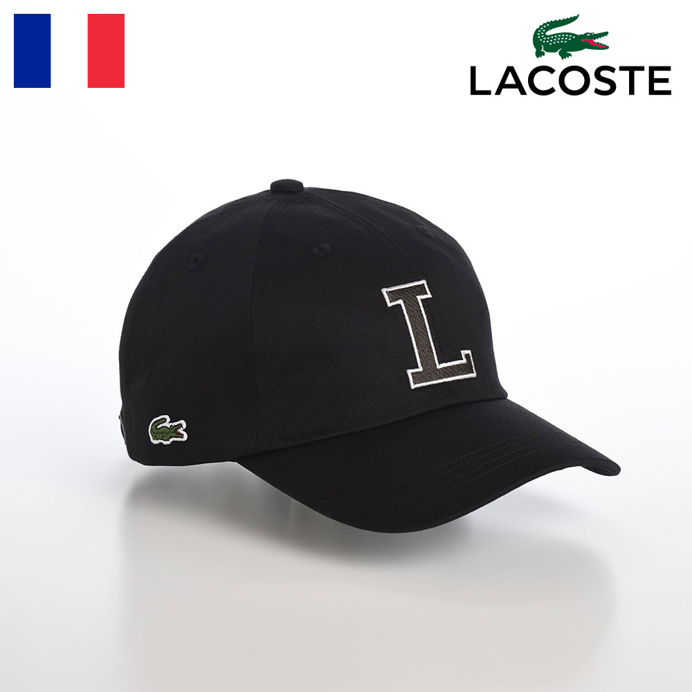 ラコステ LACOSTE ラコステ 帽子 父の日 ロゴキャップ CAP 春 夏 秋 冬 メンズ レディース ベースボールキャップ カジュアル シンプル ワニロゴ スポーツ ユニセックス オールシーズン フランスブランド INITIAL APPLIQUE CAP（イニシャルアップリケキャップ） L1251 ブラック