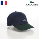 LACOSTE RXe Xq SLbv CAP t  H ~ Y fB[X x[X{[Lbv Vv jS X|[c jZbNX I[V[Y tXuh ONE POINT BICOLOR CAPi|CgoCJ[Lbvj L1272 lCr[