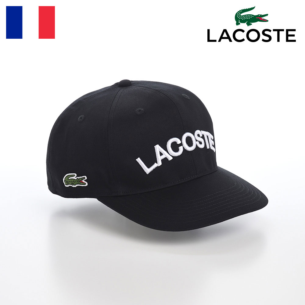 ラコステ LACOSTE ラコステ 帽子 父の日 ロゴキャップ CAP 春 夏 秋 冬 メンズ レディース ベースボールキャップ カジュアル シンプル ワニロゴ スポーツ オールシーズン フランス ARCH LOGO FLAT VISOR CAP（アーチロゴフラットバイザーキャップ） L1273 ブラック