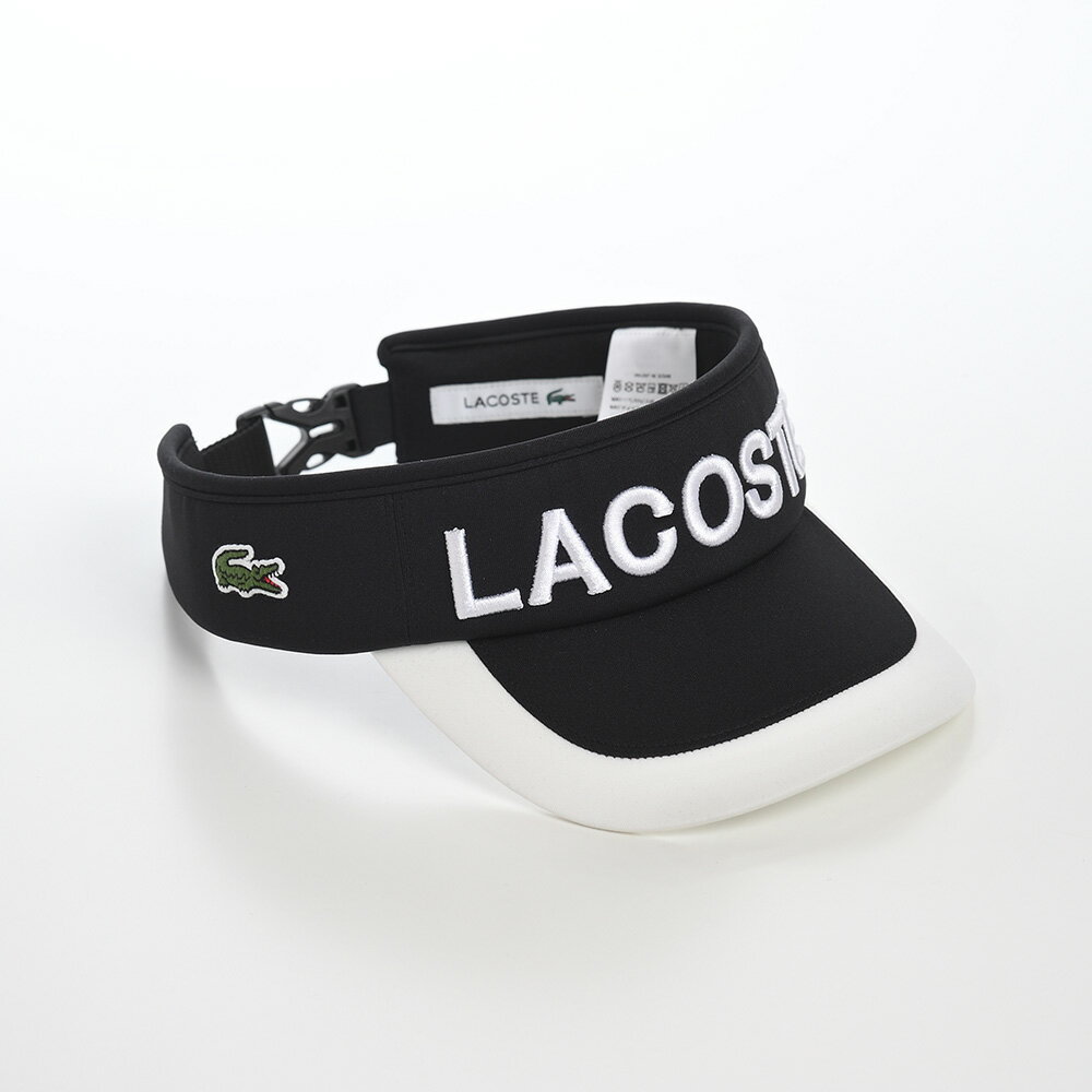 LACOSTE ラコステ 春 夏 秋 冬 メンズ レディース LOGO VISOR(ロゴバイザー) L1277 ブラック 【lacosteセール】