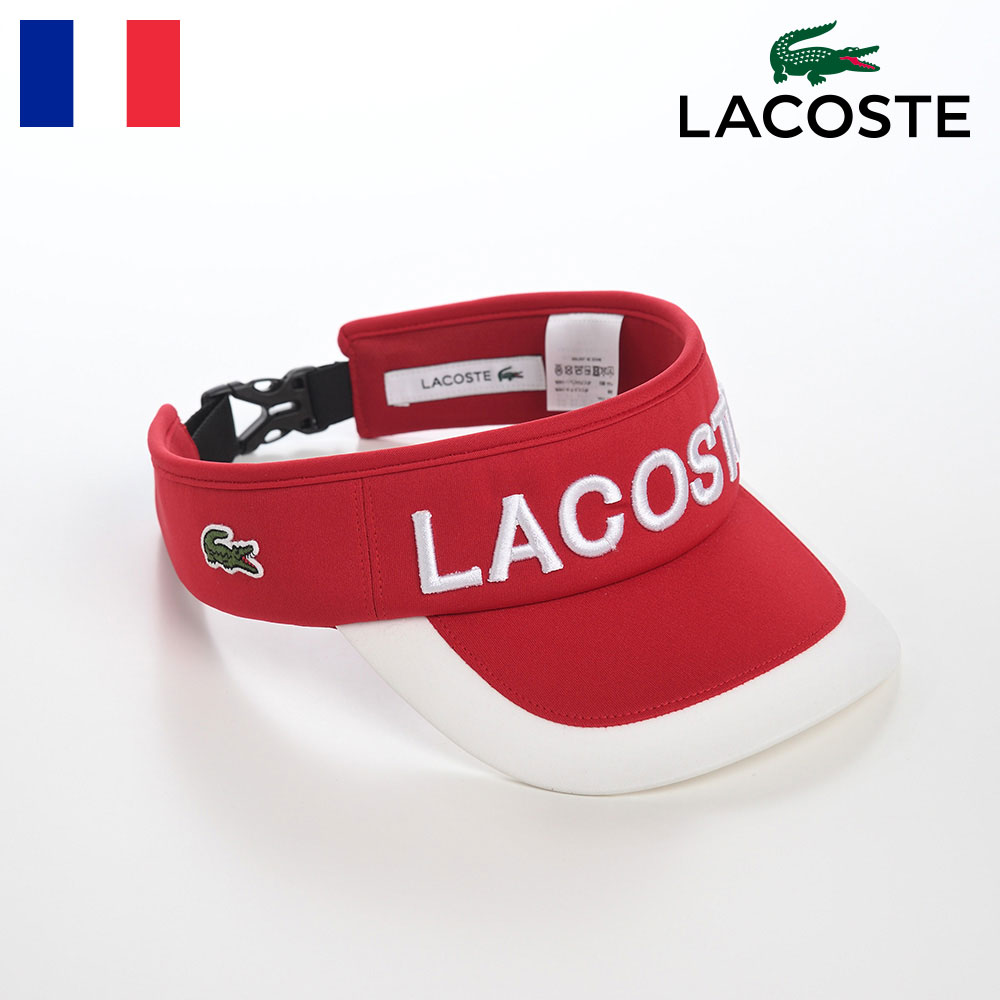 LACOSTE ラコステ 春 夏 秋 冬 メンズ レディース 父の日 LOGO VISOR（ロゴバイザー） L1277 レッド