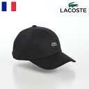 LACOSTE RXe Xq SLbv CAP t  H ~ Y fB[X x[X{[Lbv JWA Vv jS X|[c I[V[Y tXuh BASIC COTTON CAPix[VbNRbgLbvj L1279 ubN