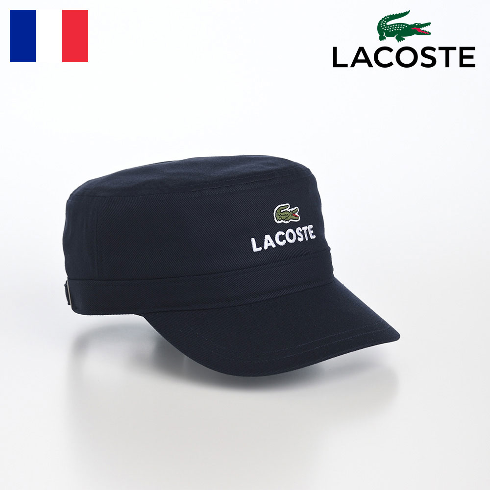 ラコステ LACOSTE ラコステ 帽子 キャップ CAP 春 夏 メンズ レディース カジュアル シンプル ワニロゴ 普段使い スポーツ フランスブランド LOGO DE GAULLE CAP（ロゴ ドゴールキャップ） L1308 ネイビー