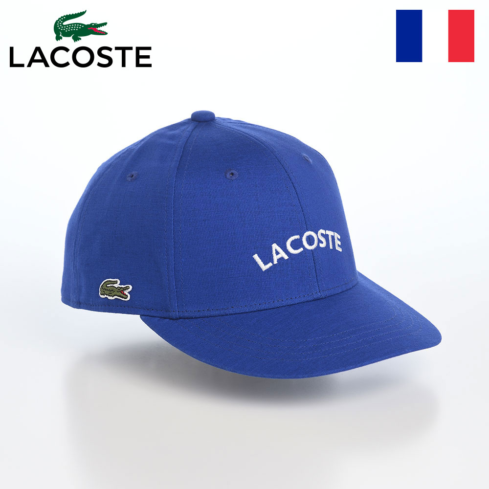 Rakuten - LACOSTE ラコステ 帽子 キャップ CAP 春 夏 メンズ レディース ベースボールキャップ 野球帽 カジュアル シンプル ワニロゴ 普段使い スポーツ フランスブランド COTTON LINEN EMB CAP（コットンリネン エンブロイダリー キャップ） L1398 ブルー 父の日ギフト 2026