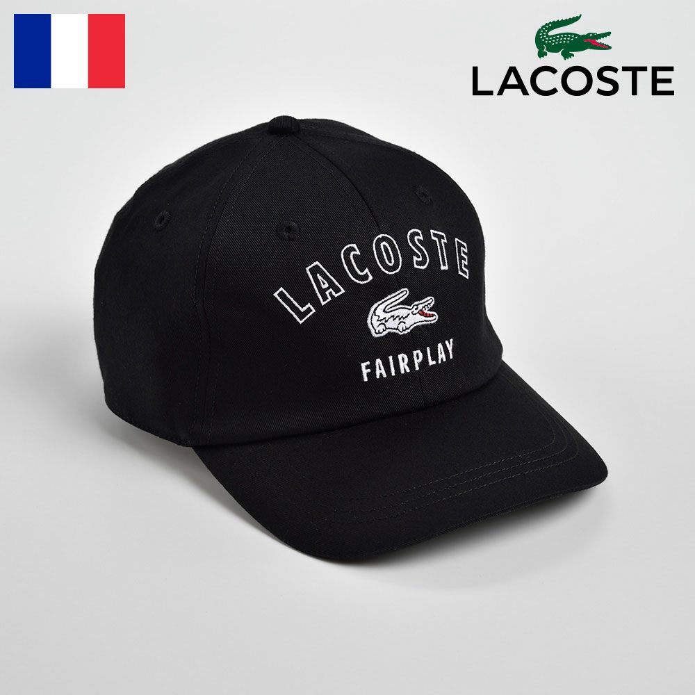 楽天メンズハット・帽子専門店 時谷堂LACOSTE ラコステ ロゴキャップ CAP 帽子 通年 メンズ レディース 6色展開 カジュアル サイズ調整 おしゃれ 普段使い 散歩 町歩き スポーツ アウトドア ギフト 送料無料 あす楽 コットン 6パネル キャップ L3502 ブラック 父の日ギフト