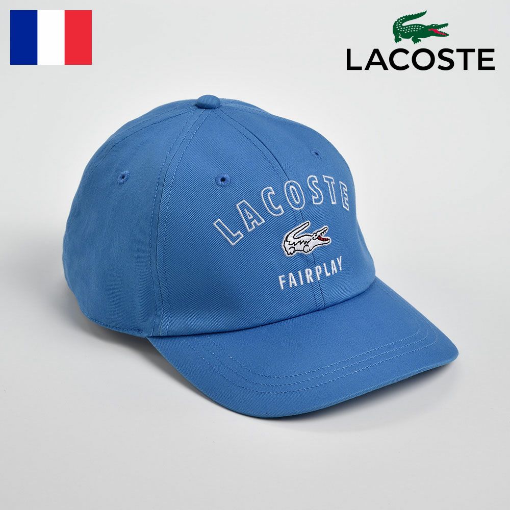 ラコステ 帽子 レディース LACOSTE ラコステ ロゴキャップ CAP 帽子 父の日 通年 メンズ レディース 6色展開 カジュアル サイズ調整 おしゃれ 普段使い 散歩 町歩き スポーツ アウトドア ギフト プレゼント 送料無料 あす楽 コットン 6パネル キャップ L3502 ブルー