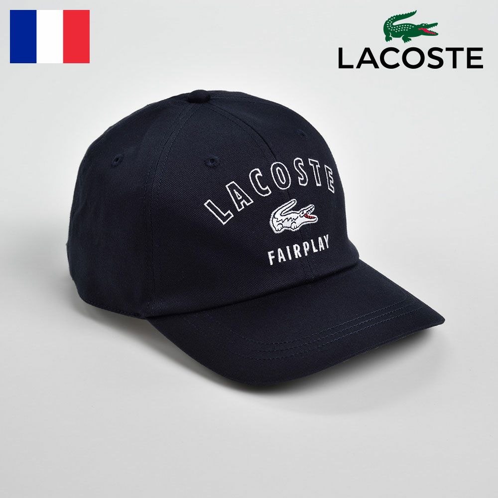 ラコステ 帽子 レディース LACOSTE ラコステ ロゴキャップ CAP 帽子 父の日 通年 メンズ レディース 6色展開 カジュアル サイズ調整 おしゃれ 普段使い 散歩 町歩き スポーツ アウトドア ギフト プレゼント 送料無料 あす楽 コットン 6パネル キャップ L3502 ネイビー