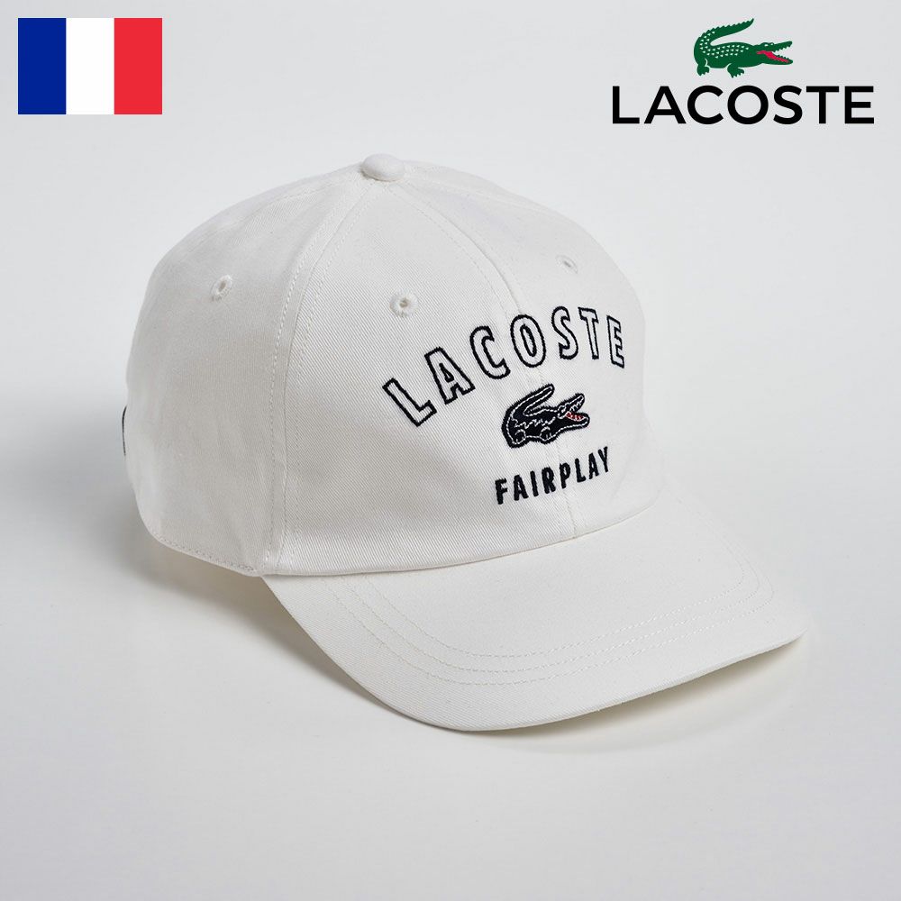 ラコステ 帽子 レディース LACOSTE ラコステ ロゴキャップ CAP 帽子 父の日 通年 メンズ レディース 6色展開 カジュアル サイズ調整 おしゃれ 普段使い 散歩 町歩き スポーツ アウトドア ギフト プレゼント 送料無料 あす楽 コットン 6パネル キャップ L3502 ホワイト