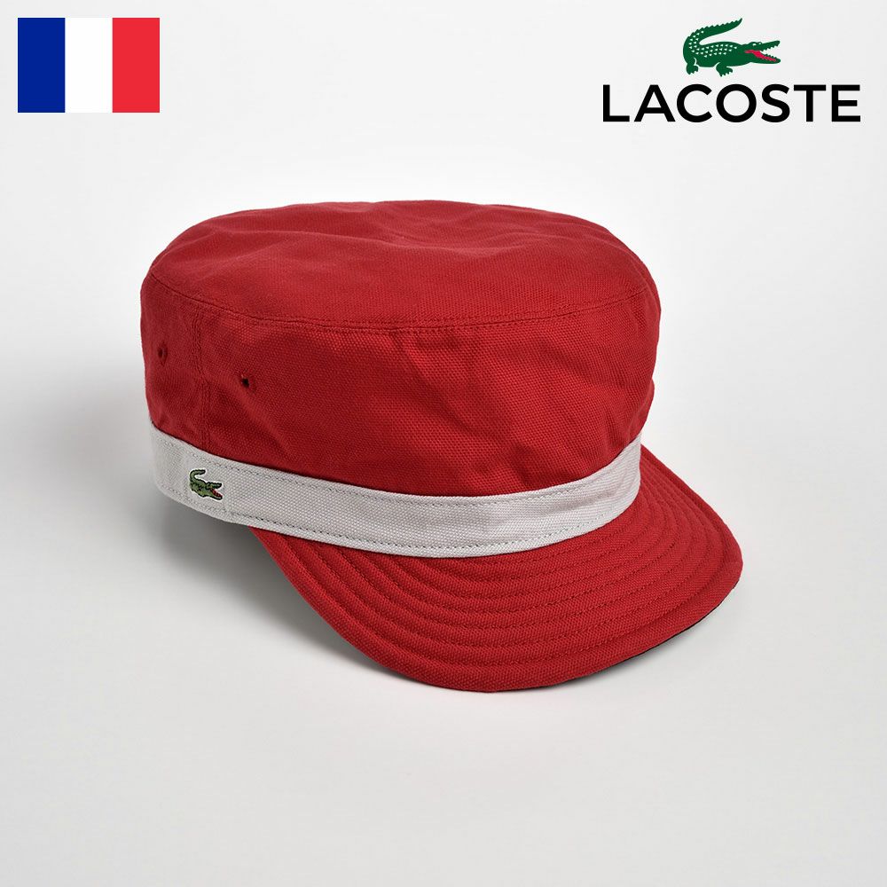 ラコステ LACOSTE ラコステ リバーシブルワークキャップ CAP 春夏帽子 メンズ レディース カジュアル 普段使い スポーツ アウトドア ギフト プレゼント 送料無料 あす楽 リバーシブル ドゴールキャップ L3534 レッド