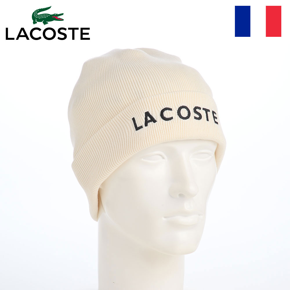 樂天商城 - LACOSTE ラコステ 帽子 ニット帽 ワッチキャップ メンズ レディース ユニセックス カジュアル シンプル LACOSTE EMB COTTON KNIT（ラコステ エンブロイダリー コットンニット） L1409 ホワイト 父の日ギフト 2026
