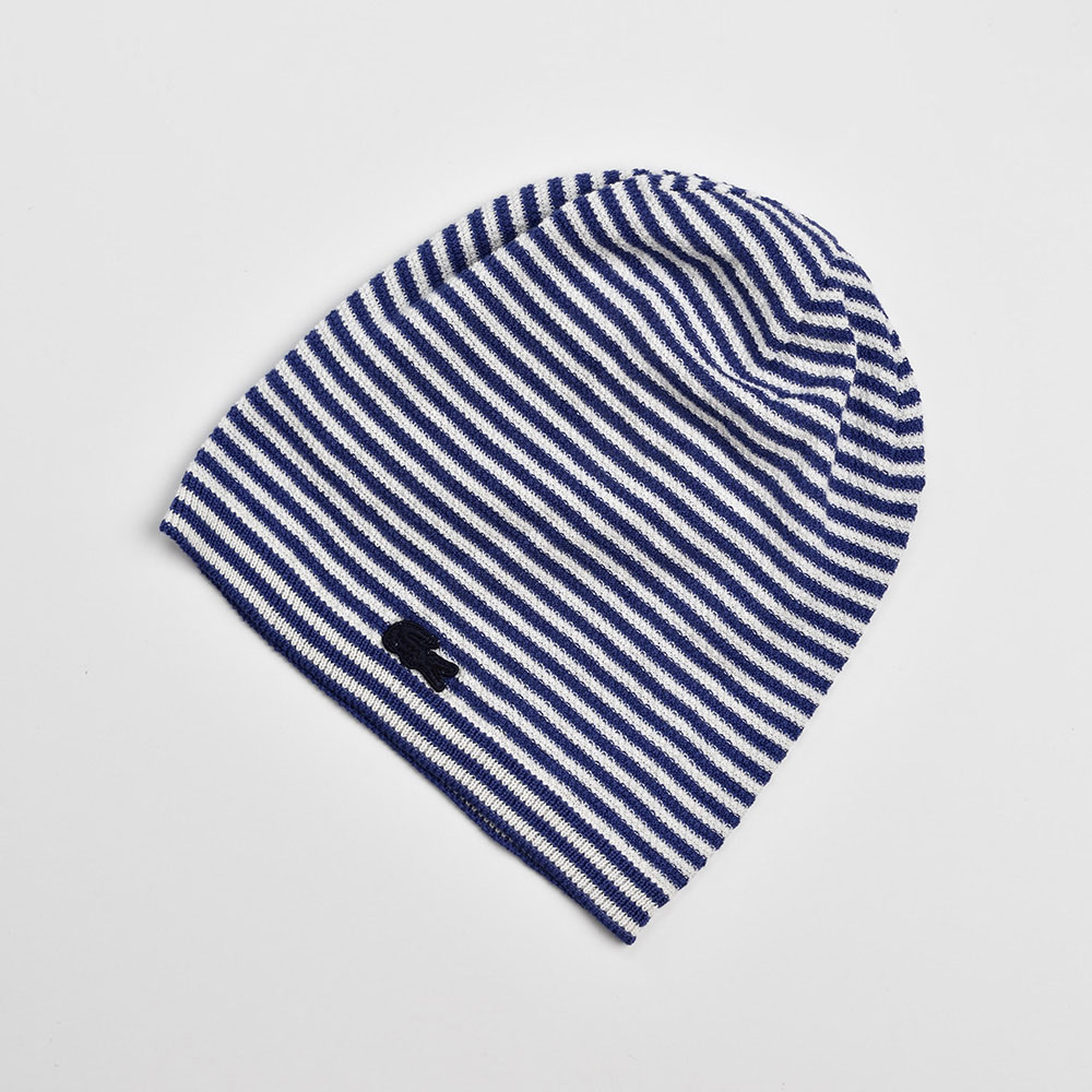 LACOSTE ラコステ ショートワッチ 春夏帽子 メンズ レディース ユニセックス ニット帽 ビーニー カジュアル ボーダー柄 ネイビー レッド ピンク ブルー プレゼント 送料無料 あす楽 コットンシルクワッチ L7019 ブルー