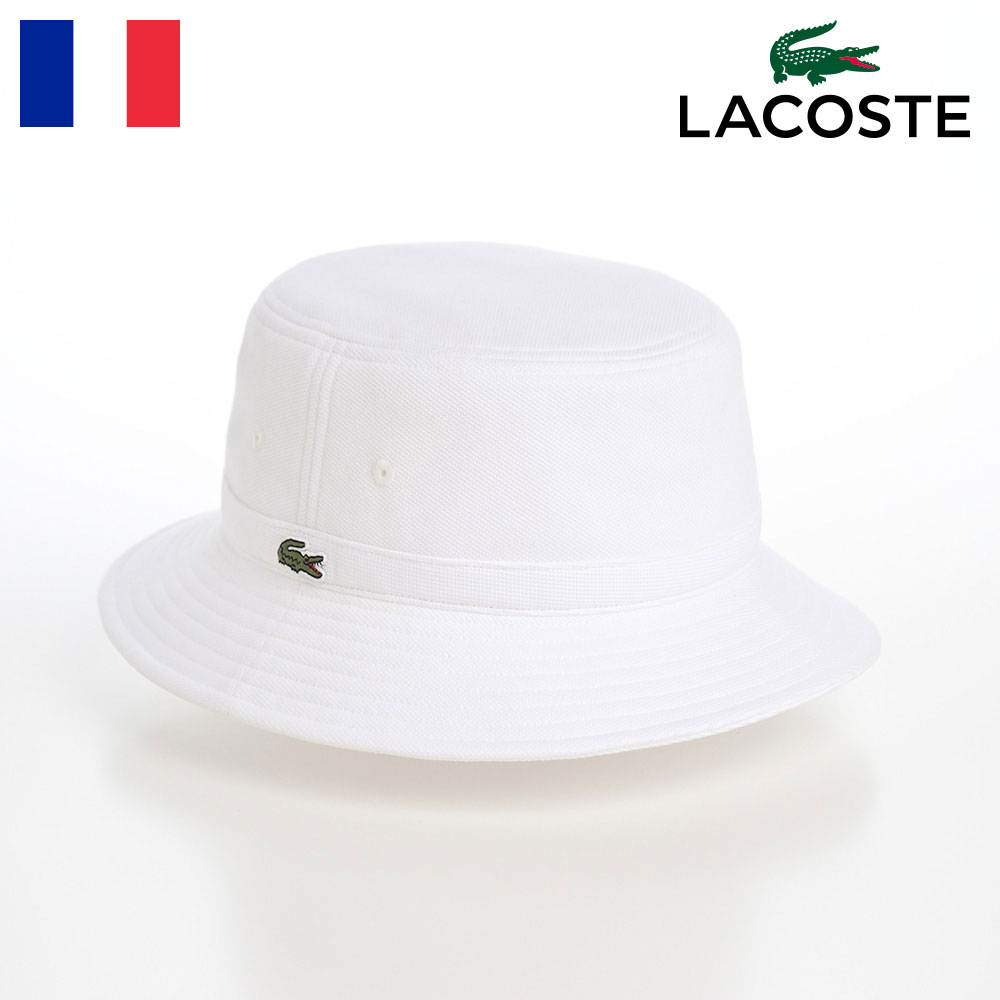 Rakuten - LACOSTE バケットハット 帽子 メンズ レディース 春 夏 サファリハット カジュアル ワニロゴ アウトドア タウンユース ユニセックス 送料無料 あす楽 ラコステ KANOKO BUCKET HAT(カノコ バケットハット) L1311 ホワイト 父の日ギフト 2026