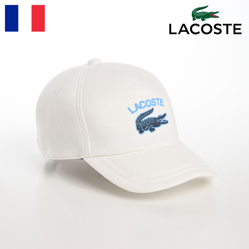 ラコステ LACOSTE ラコステ 帽子 父の日 ロゴキャップ CAP 秋 冬 メンズ レディース ベースボールキャップ 野球帽 カジュアル シンプル ワニロゴ 普段使い スポーツ ユニセックス フランスブランド PRINT JERSEY CAP（プリントジャージーキャップ） L1244 ホワイト