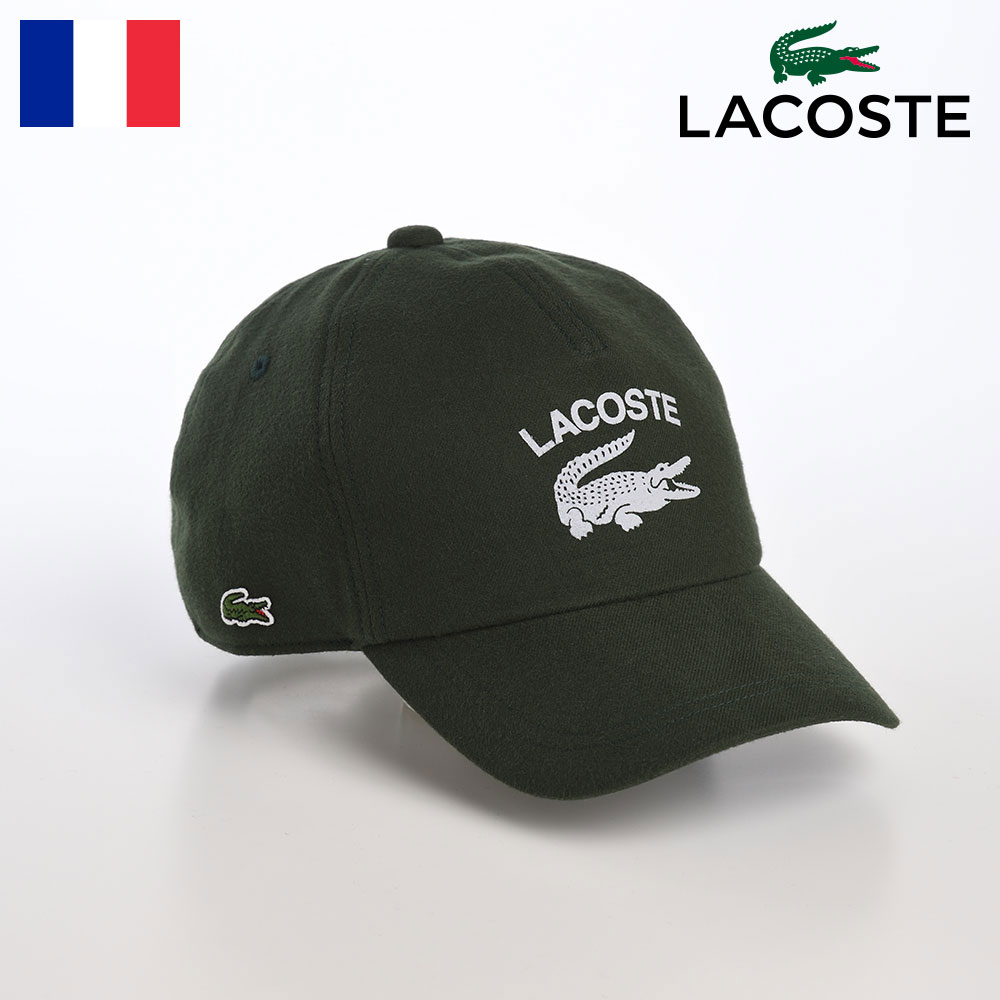 ラコステ LACOSTE ラコステ 帽子 父の日 ロゴキャップ CAP 秋 冬 メンズ レディース ベースボールキャップ 野球帽 カジュアル シンプル ワニロゴ 普段使い スポーツ ユニセックス フランスブランド PRINT FLANNELCAP（プリントフランネルキャップ） L1247 グリーン