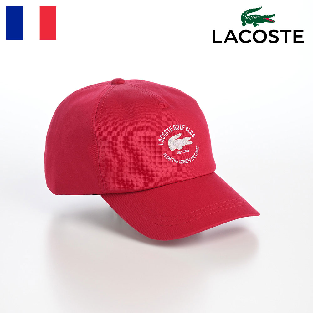 ラコステ 帽子 レディース LACOSTE ラコステ 帽子 父の日 ロゴキャップ CAP 秋 冬 メンズ レディース ベースボールキャップ 野球帽 カジュアル シンプル ワニロゴ 普段使い スポーツ ユニセックス フランスブランド LACOSTE GOLF CLUB CAP（ラコステゴルフクラブキャップ） L1289 レッド