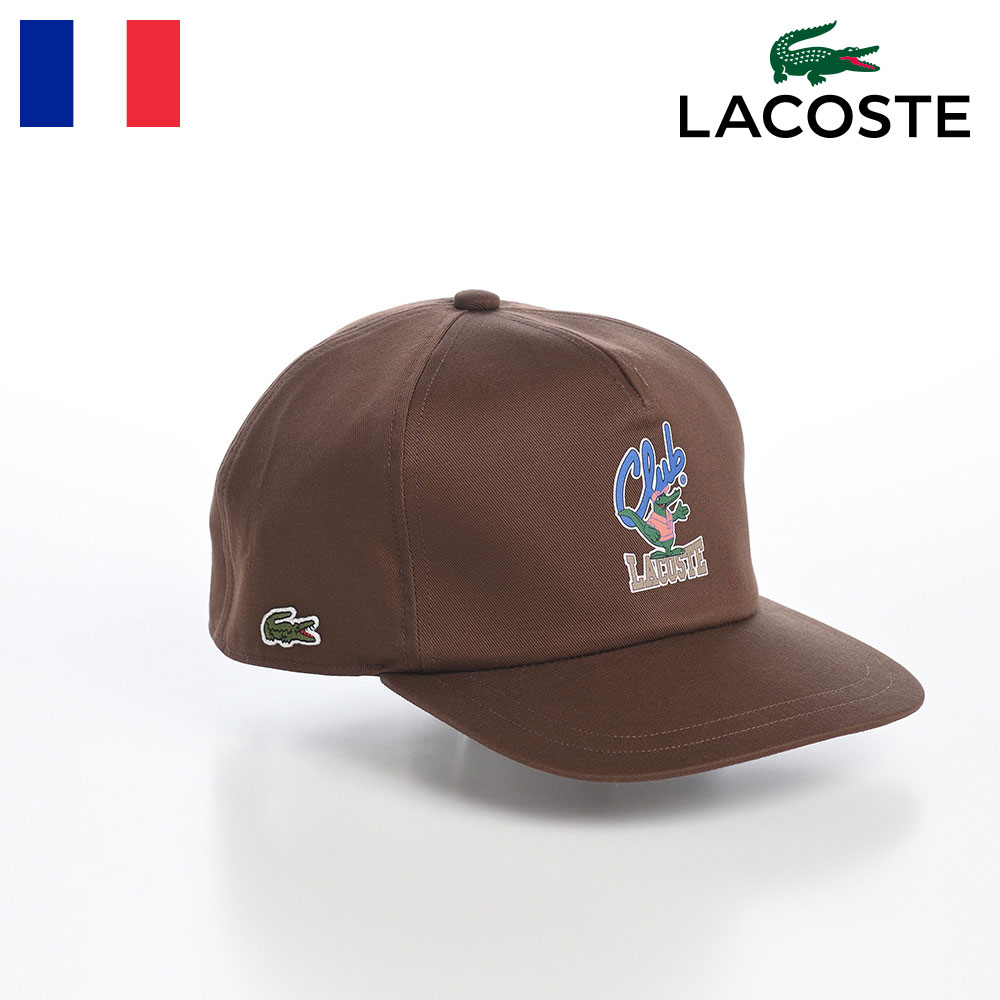 ラコステ LACOSTE ラコステ 帽子 父の日 ロゴキャップ CAP ベースボールキャップ 野球帽 カジュアル シンプル ワニロゴ 普段使い スポーツ ユニセックス フランスブランド ANIMATION FLAT VISOR CAP（アニメーションフラットバイザーキャップ） L1292 ブラウン