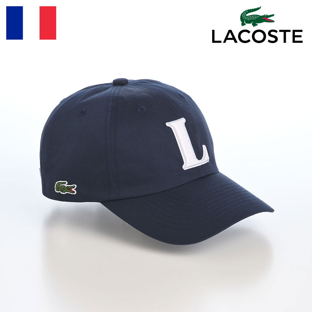 LACOSTE ラコステ 帽子 ロゴキャップ CAP ベースボールキャップ 野球帽 カジュアル シンプル ワニロゴ 普段使い スポーツ ユニセックス フランスブランド 3D INITIAL CAP(3D イニシャルキャップ) L1333 ネイビー