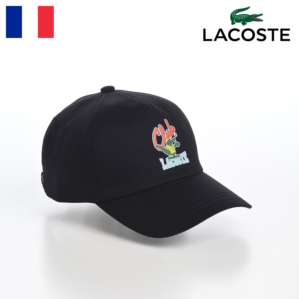 ラコステ LACOSTE ラコステ 帽子 父の日 ロゴキャップ CAP ベースボールキャップ 野球帽 カジュアル シンプル ワニロゴ 普段使い スポーツ ユニセックス フランスブランド ANIMATION 5P CAP（アニメーションファイブパネルキャップ） L7130 ブラック