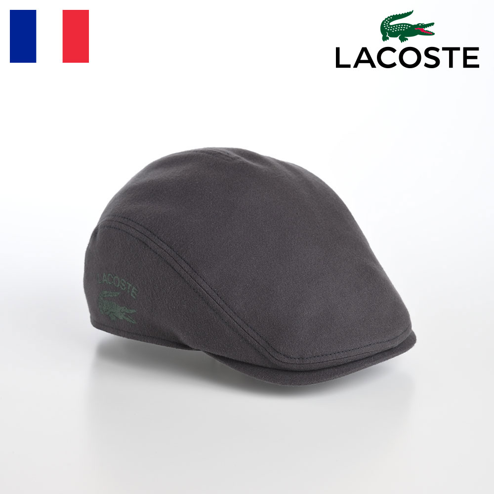 ラコステ LACOSTE ラコステ 帽子 父の日 ハンチング帽 メンズ レディース 秋 冬 キャップ CAP ハンチングベレー 鳥打帽 シンプル カジュアル ワニロゴ ユニセックス フランスブランド PRINT FLANNEL HUNTING（プリントフランネルハンチング） L1248 チャコール