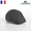 LACOSTE ラコステ 帽子 ハンチング帽 メンズ レディース 秋 冬 キャップ CAP ハンチングベレー 鳥打帽 シンプル カジュアル ワニロゴ ユニセックス フランスブランド PRINT FLANNEL HUNTING（プリントフランネルハンチング） L1248 チャコール