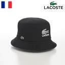 LACOSTE ラコステ バケットハット 帽子 メンズ レディース 春 夏 秋 冬 サファリハット カジュアル シンプル ロゴ アウトドア タウンユース ユニセックス オールシーズン PRINT SW