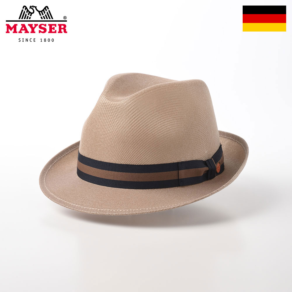 MAYSER 中折れハット メッシュハット つば短め 帽子 父の日 春 夏 メンズ レディース 紳士帽 大きいサイズ カジュアル おしゃれ シンプル 普段使い ドイツブランド マイザー マイゼル メイサー DRALON Trilby Hat（ドラロン トリルビーハット） M282801 ベージュ